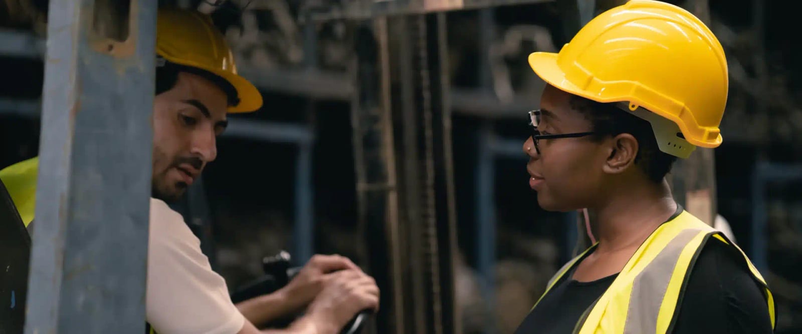 A mining frontline worker mid-shift - a crew member underground, at a plant or on the road between sites, with no desk, no laptop and no work email
